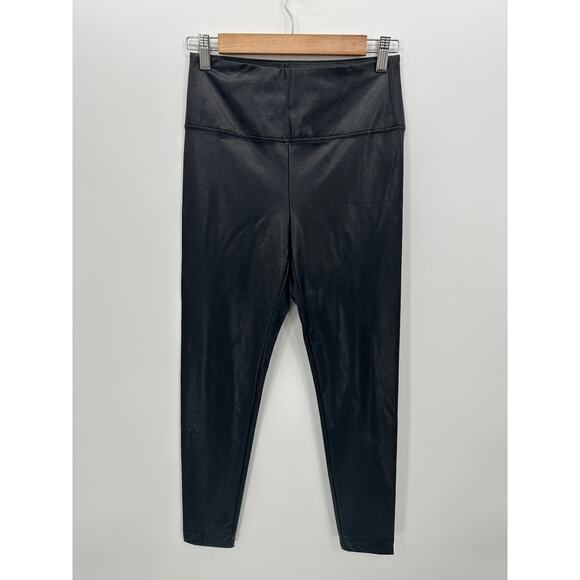 Boston Proper Pants - Boston Proper Womens Black Aspen Faux Leather Pull‎ On Legging Sz XS Edgy Grunge